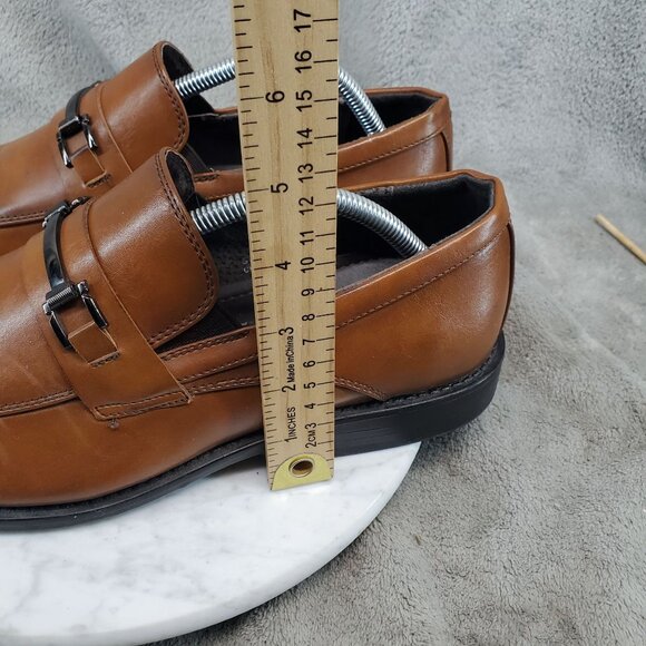Bonafini Shoes Mens Size 10.5 Brown Leather Classic Slip On Loafer Style C-152 main image 6